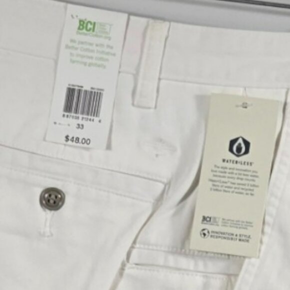 Dockers NWT W33 Men's Perfect Short Flat Front Classic Fit White - Picture 6 of 9